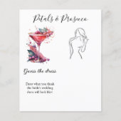 Petals & Prosecco Guess Dress Brautparty Game (Vorderseite)