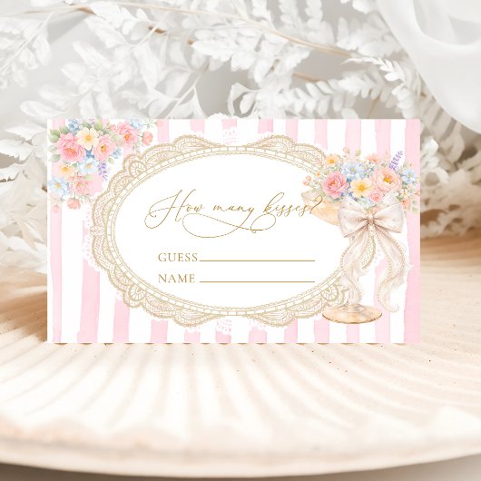 Petals Prosecco How Many Kisses Game Begleitkarte