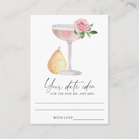 Petals & Prosecco - Ideen für die Datumsnacht \ Da Begleitkarte (Vorderseite)