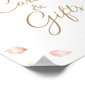 Petals & Prosecco Karten & Geschenke Schild (Ecke)