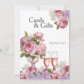 Petals & Prosecco "Karten & Geschenke" Unterschrif Einladung (Rückseite)