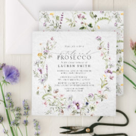 Petals Prosecco Lavender Wildblume Brautparty Einladung