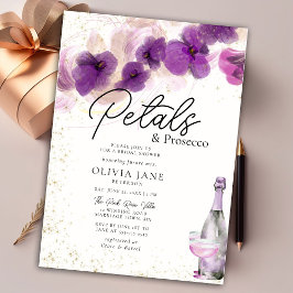 Petals Prosecco Lila Orchid Brautparty Einladung