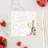 Petals & Prosecco Mimosa Champagne Brautparty Serviette (Beispiel)