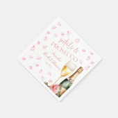 Petals & Prosecco Mimosa Champagne Brautparty Serviette (Ecke)