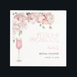Petals & Prosecco Modernes rosafarbenes Brautparty Serviette<br><div class="desc">Eine charmante Touch für Prosecco-Bars, Desserttische oder Champagner-Toasts. Diese Blumenserviette in wunderschöner Erholung mit den Details Ihrer Veranstaltung bietet sowohl eine Funktion als auch einen Hauch von moderner Romantik. Ideal für Brautpartys, Bräunungsfeiern oder Feiern mit rosa Motiven. Personalisieren Sie es mit dem Namen und dem Datum der Braut, oder behalt...</div>