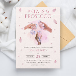Petals & Prosecco Pink Brautparty Einladung