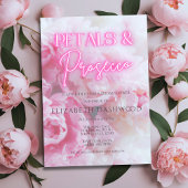 Petals & Prosecco Pink Neon Brautparty Einladung