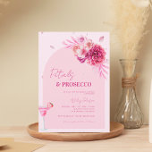 Petals & Prosecco Pink Script Brautparty Einladung