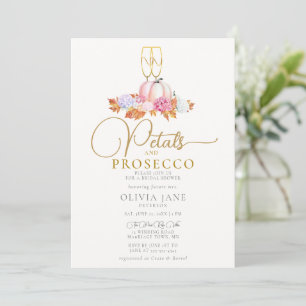 Petals Prosecco Pumpkin Floral Fall Brautparty Einladung