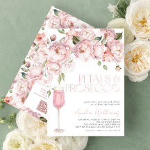 Petals & Prosecco QR Code Rosa Brautparty