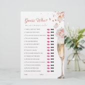 Petals & Prosecco raten, wer Brautparty spielt Briefpapier (Stehend Vorderseite)