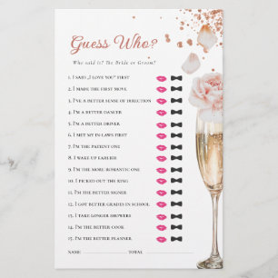 Petals & Prosecco raten, wer Brautparty spielt Briefpapier