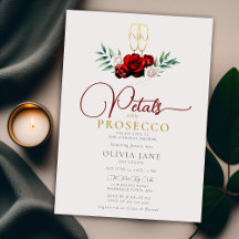 Petals Prosecco Red Roses Ecru Brautparty