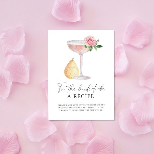 Petals & Prosecco - Rezept für die Braut Begleitkarte