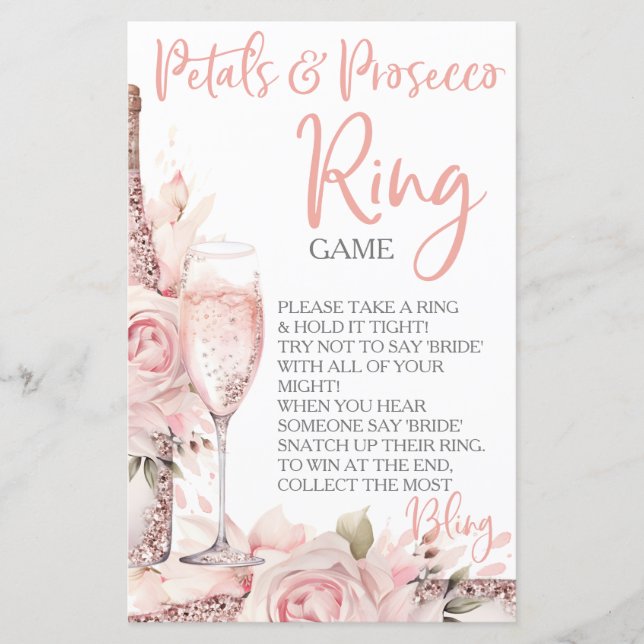 Petals & Prosecco Ring Game Hour Rings (Vorderseite)