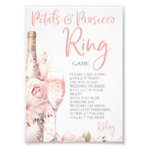 Petals & Prosecco Ring Game Hour Rings Fotodruck