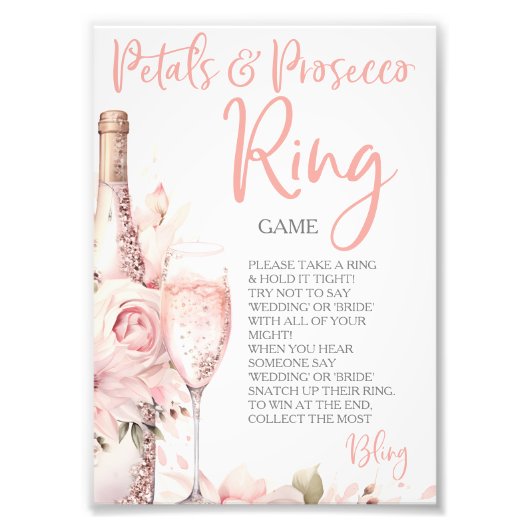 Petals & Prosecco Ring Game Hour Rings Fotodruck (Vorne)