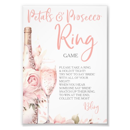 Petals & Prosecco Ring Game Hour Rings Fotodruck (Vorne)