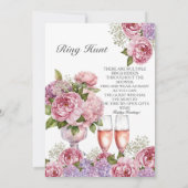 Petals & Prosecco "Ring Hunt Game Einladung (Rückseite)