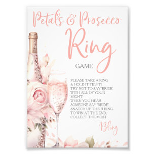 Petals & Prosecco Ring-Spiel Jagd nach Ringen Fotodruck