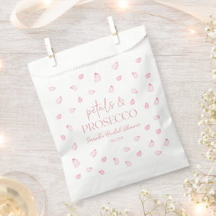 Petals & Prosecco Rosa Blütenblätter Brautparty Geschenktütchen