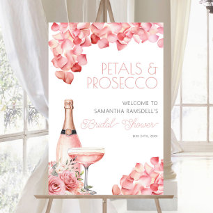 Petals & Prosecco Rose Blumenkohl Brautparty 24x36 Poster