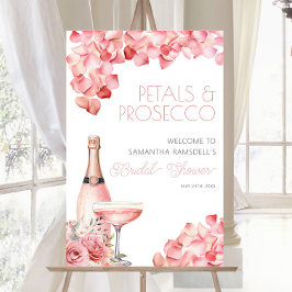 Petals & Prosecco Rose Blumenkohl Brautparty 24x36 Poster