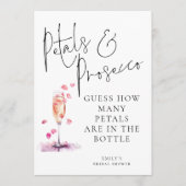 Petals Prosecco schätzt, wie viele Brautparty-Spie Einladung (Vorderseite)