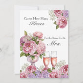 Petals & Prosecco Schätzung Wie viele Kisses Zeich Einladung (Rückseite)