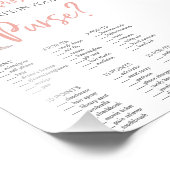 Petals & Prosecco Was ist in Ihrer Tasche? Fotodruck (Ecke)