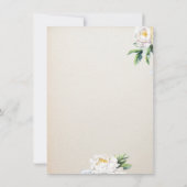 Petals & Prosecco Weiße Blume Champagner Einladung (Rückseite)