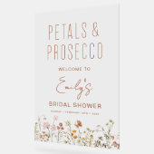 Petals Prosecco Wildblume Brautparty Willkommen Acrylschild (Winkel)