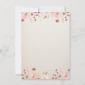 Petals & Prosecco Wildblumen Einladung (Rückseite)