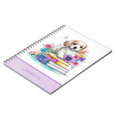 Petals & Puppies & Bücher Vibrannende Aquarellschu (Linke Seite)