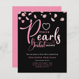 PETALS UND PEARLS Pink Black Chic Brautparty