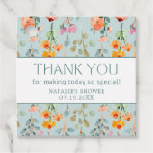 Petals und Prosecco Bläsernes Brautparty Geschenkanhänger (Vorderseite)