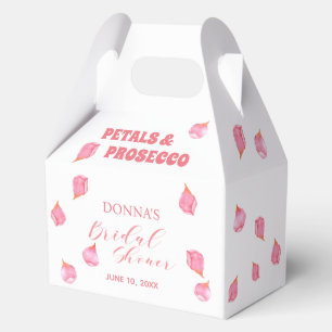 Petals und Prosecco Blush Brautparty Geschenkschachtel