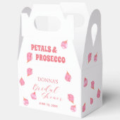 Petals und Prosecco Blush Brautparty Geschenkschachtel (Offen)