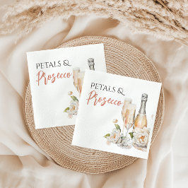 Petals und Prosecco Blush Pink Brautparty Serviette