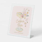 Petals und Prosecco-Brautparty-Bar Sockelschild (Vorderseite)