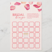 Petals und Prosecco Brautparty Bingo Game Flyer (Vorne)