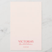 Petals und Prosecco Brautparty Bingo Game Flyer (Hinten)