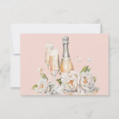 Petals und Prosecco-Brautparty Dankeskarte (Rückseite)