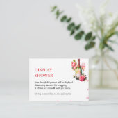 Petals und Prosecco-Brautparty-Display-Dusche Begleitkarte (Stehend Vorderseite)