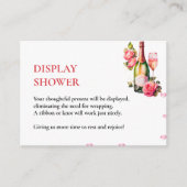 Petals und Prosecco-Brautparty-Display-Dusche Begleitkarte (Vorderseite)