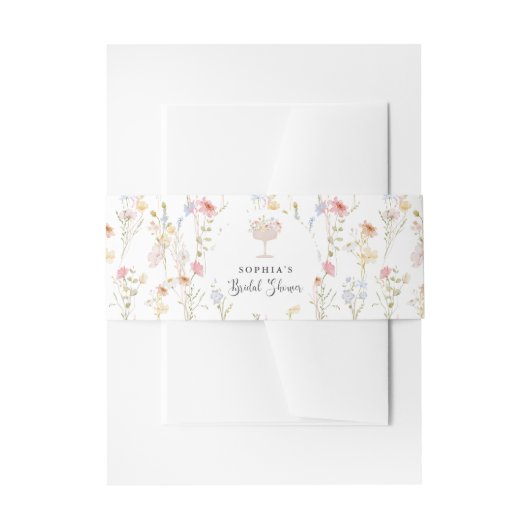 Petals und Prosecco-Brautparty Einladungsbanderole (Vorderseite Beispiel)