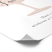 Petals und Prosecco Brautparty Favoriten Zeichen Poster (Ecke)