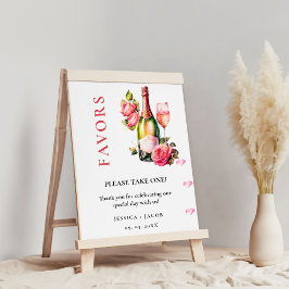 Petals und Prosecco Brautparty Favoriten Zeichen Poster