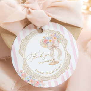 Petals und Prosecco Brautparty Geschenkanhänger